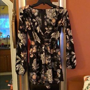Black Floral Romper